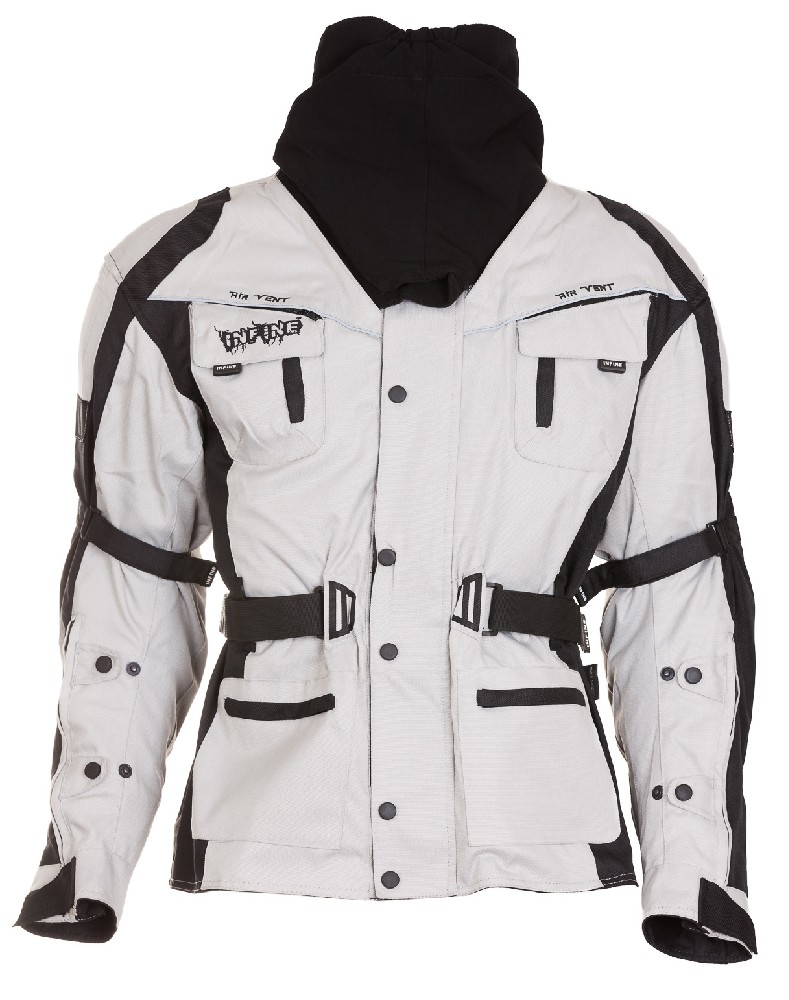 SAHARA-GR šedá textilní moto bunda INFINE M