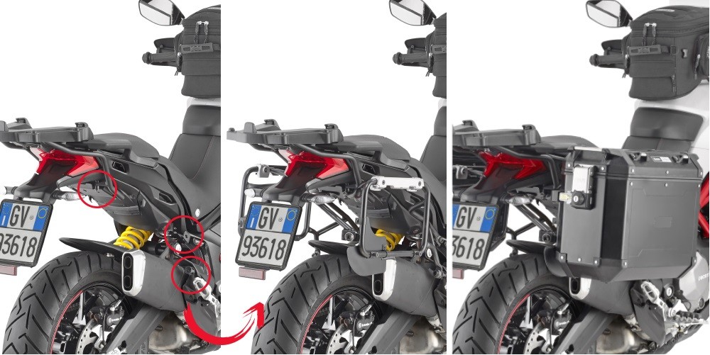 KLOR7412CAM nosič bočních kufrů DUCATI MULTISTRADA 950 S / 1260 Enduro  (19-21)