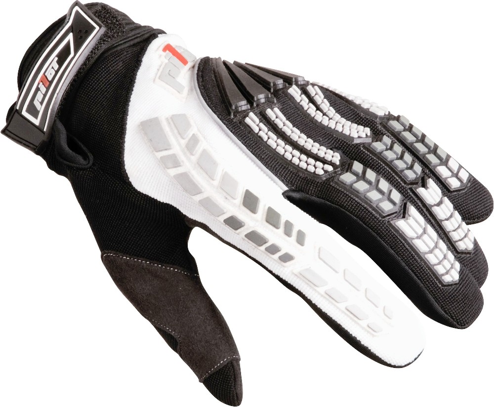PILOT PIONEER černobílé off-road rukavice - 2XL