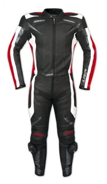 RUNNER TS-RUR - červená kožená moto kombinéza A-pro - 50