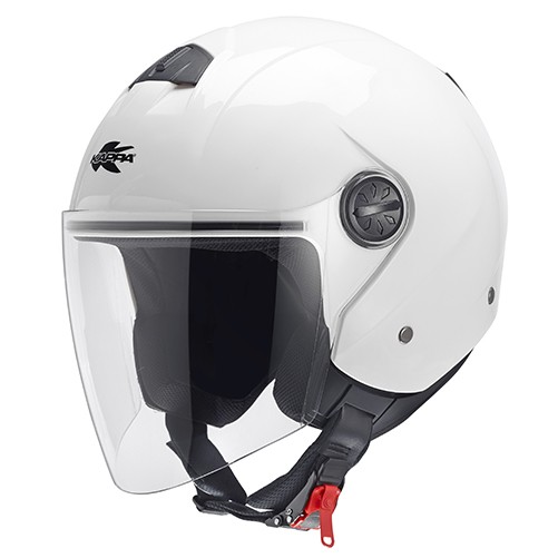 KV26 DAKOTA - otevřená bílá jet moto helma KAPPA - M