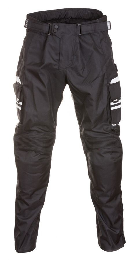 SUMMER černé textilní moto kalhoty INFINE S