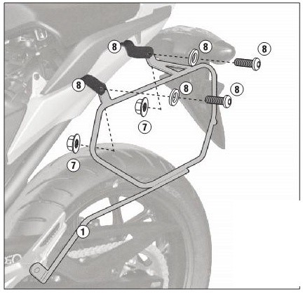 1111KITK montážní kit  HONDA NC 700 X / 750 X / 750 X DCT (12-15)
