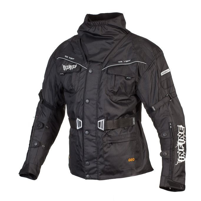 SAHARA-BK černá textilní moto bunda INFINE S
