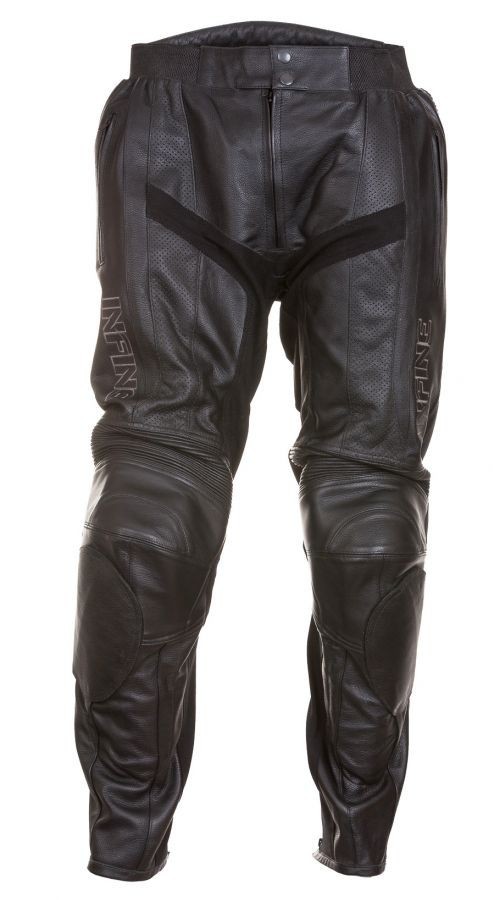 TRACK - černé kožené moto kalhoty INFINE 5XL - 54