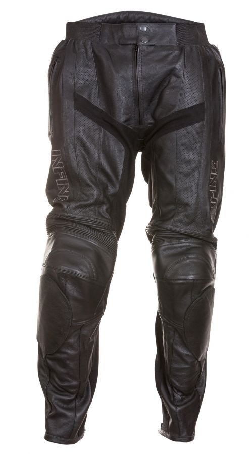 TRACK - černé kožené moto kalhoty INFINE 2XL - 48