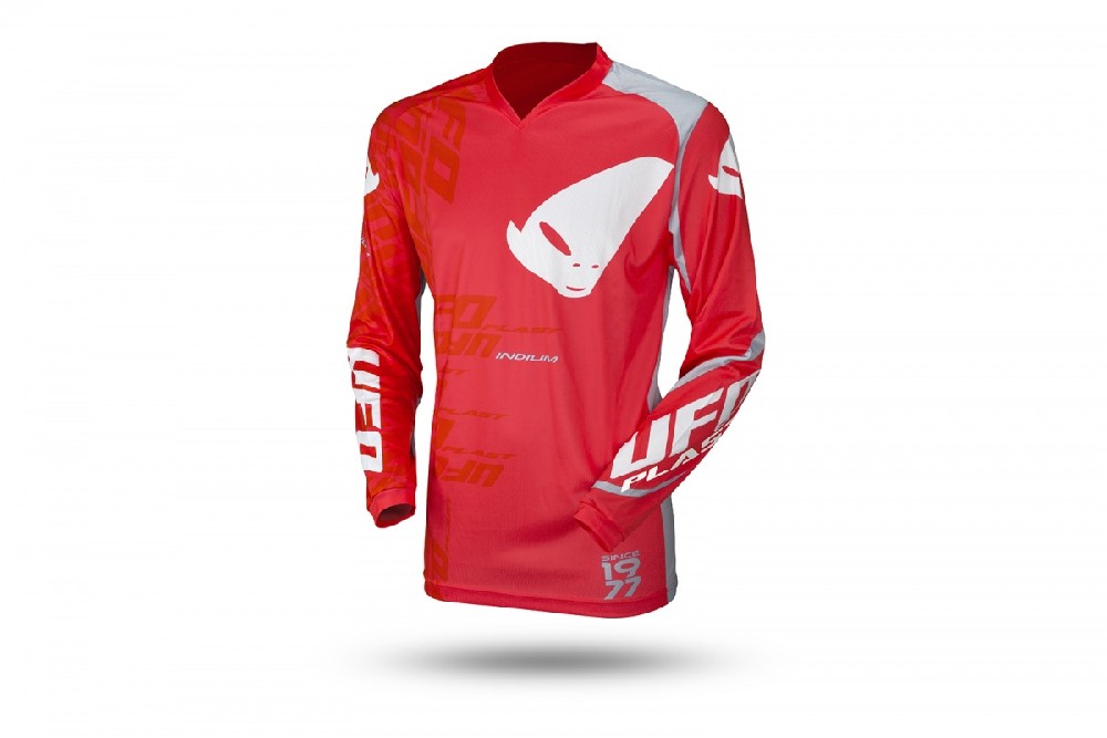 INDIUM 4470-BFLU červený off-road dres UFO - XL