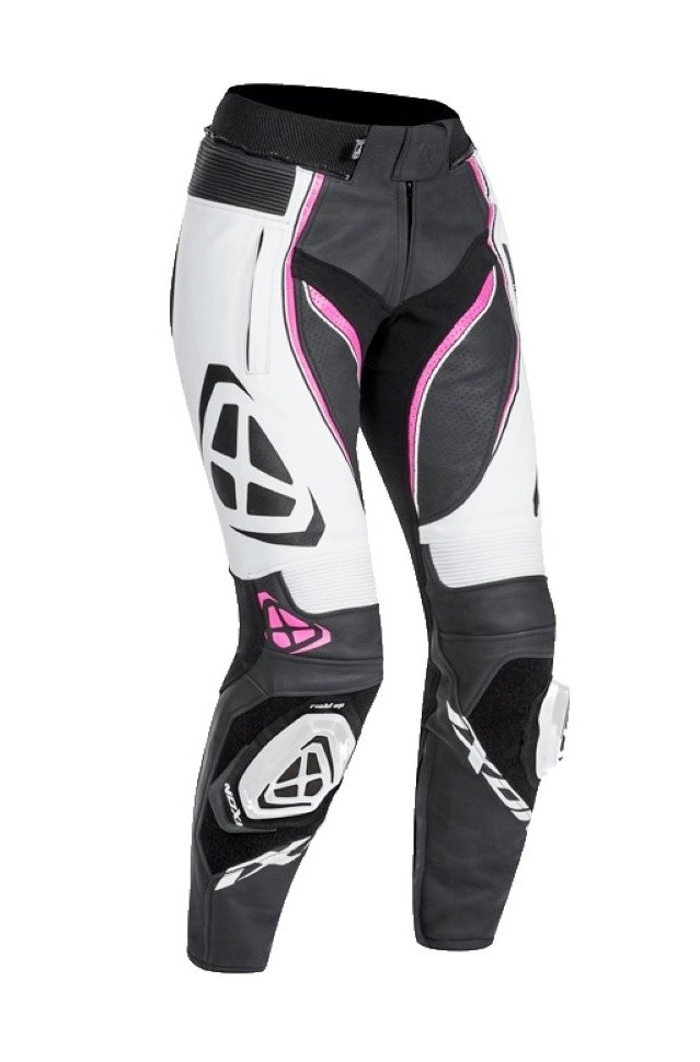 VORTEX LADY PT - 1019 dámské růžové kožené moto kalhoty IXON - L