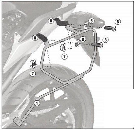 1111KITK montn kit  HONDA NC 700 X / 750 X / 750 X DCT (12-15)