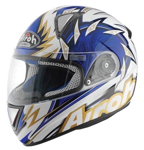 LEOX RIGHT LXR18 - integrální modrá moto helma Airoh
