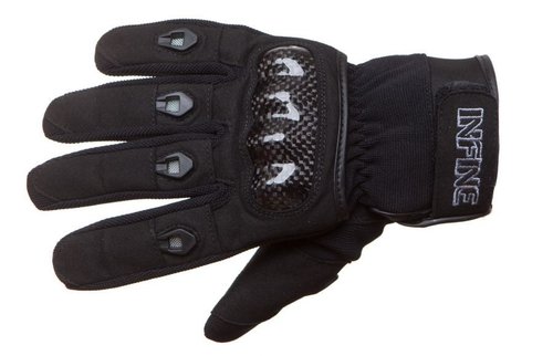 OCT-111 - letní černé textilní moto rukavice INFINE