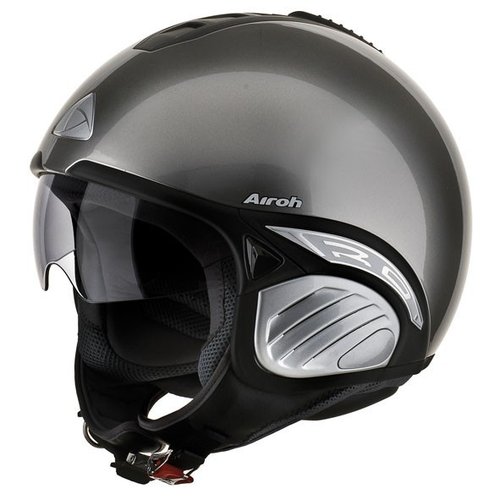 TROY TO29 - jet šedá moto helma Airoh