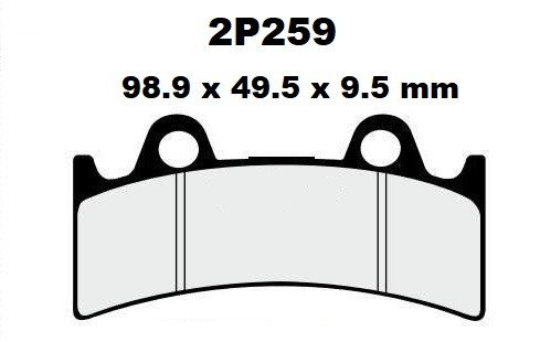 2P259 SS brzdové destičky NISSIN
