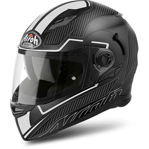 MOVEMENT S FASTER MVSFS38 - integrální černobílá moto helma Airoh