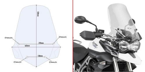 6401DTK ir plexi TRIUMPH Tiger 800 / XC / XR (11-17)