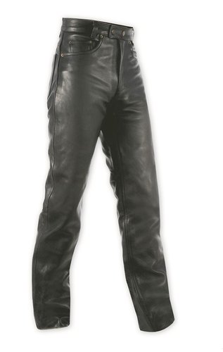 5 TASCHE - pánské černé kožené moto kalhoty A-pro