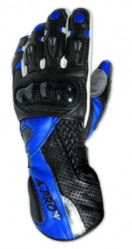 GINGER - dámské modré kožené moto rukavice GUD-GIBL A-Pro