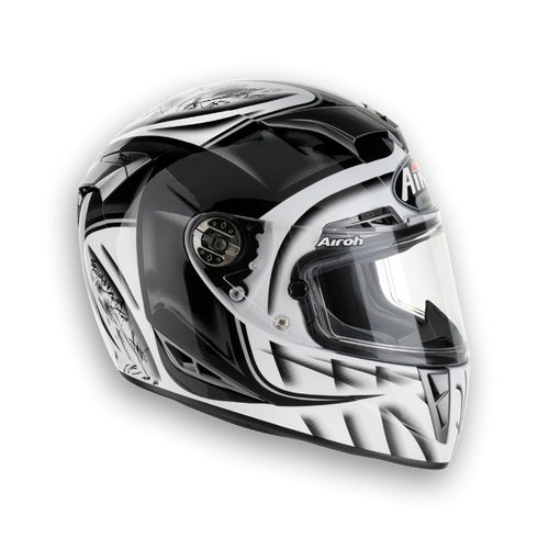 GP2 FUSION GPF38 - integrální černobílá moto helma Airoh