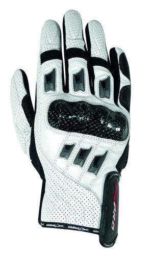BIONIC bílé kožené moto rukavice A-PRO