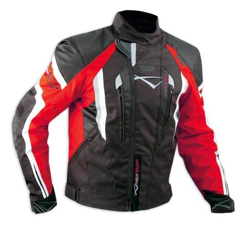 T53 erven textiln moto bunda A-pro