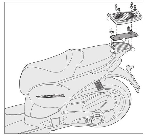 KR6701 nosi kufru APRILIA Scarabeo 125-200  (07/11-16)