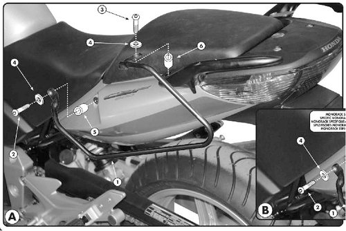 TK218 nosi bonch braen HONDA CBF 500 / 600 / 1000   (04-12)