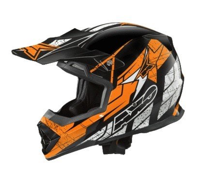 TRIBE - off-road oranžová moto helma AXO